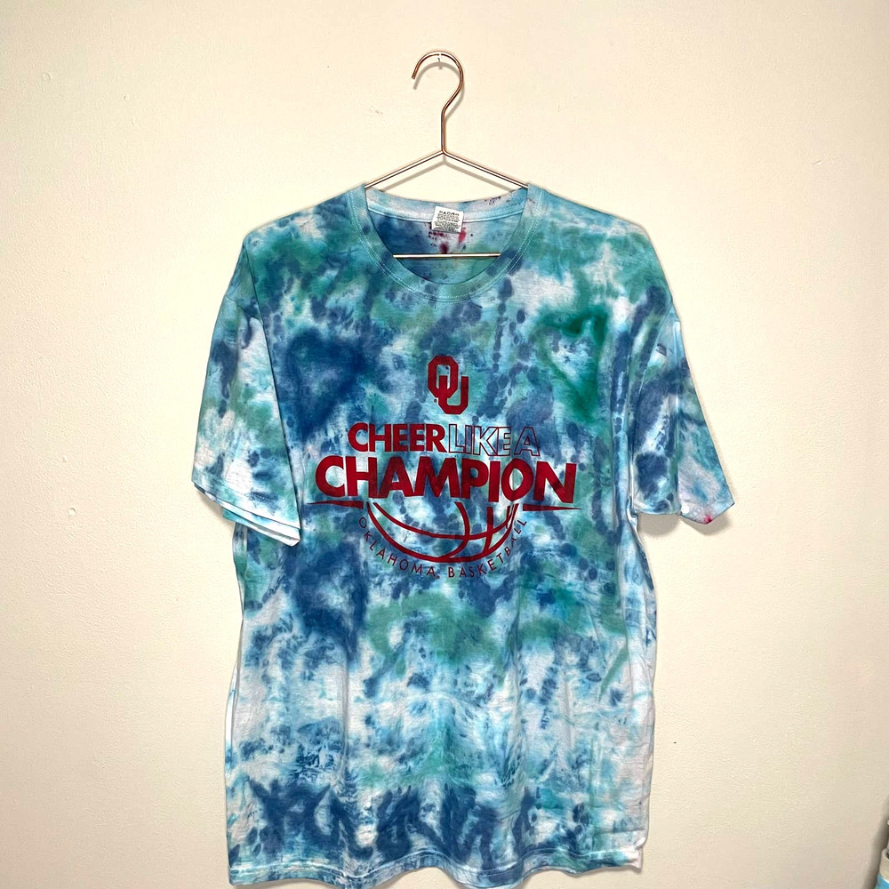 Jerzees Custom Tie Dye OU Champion Short T-shirt